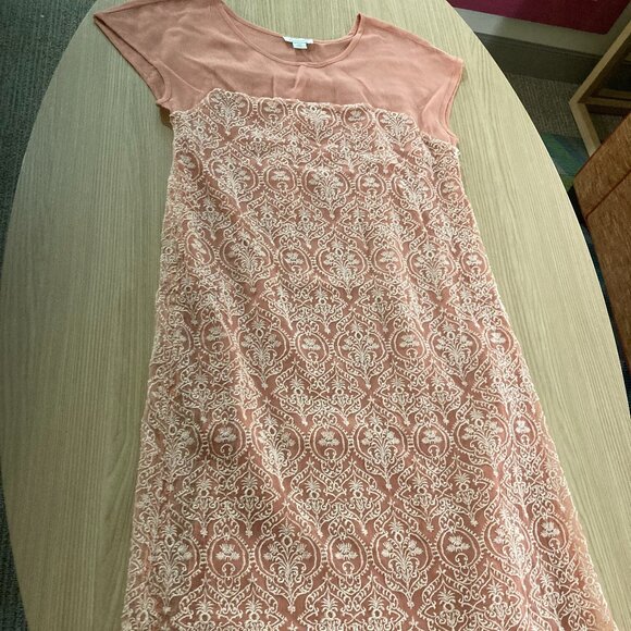 Sundance Dresses & Skirts - Sundance Womens Dress Coral Rose Palace Embroidered Short Sleeve Dress XS Midi